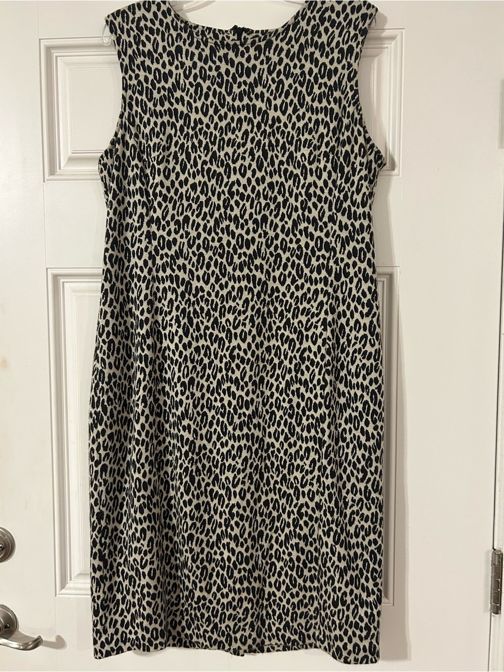 Spiegel Animal Print Dress with Brown and Cream Tones, Size 16.
